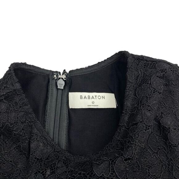 BABATON Aritzia Koen Lace Crop Top Sz 0 Black - Picture 6 of 8